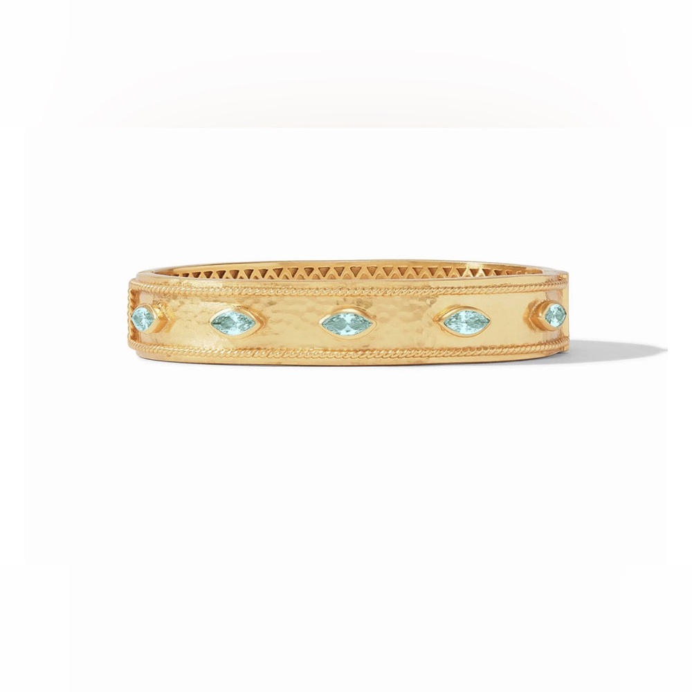 NWT Authentic Bohemian Spring Summer Julie Vos Gemstone Hinged Cuff/Bracelet
